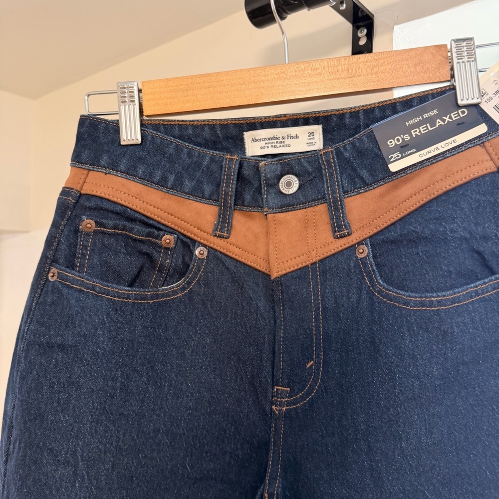 Abercrombie & Fitch Curve Love Cowgirl Western Blue Jeans - Tags On - Picture 3 of 15